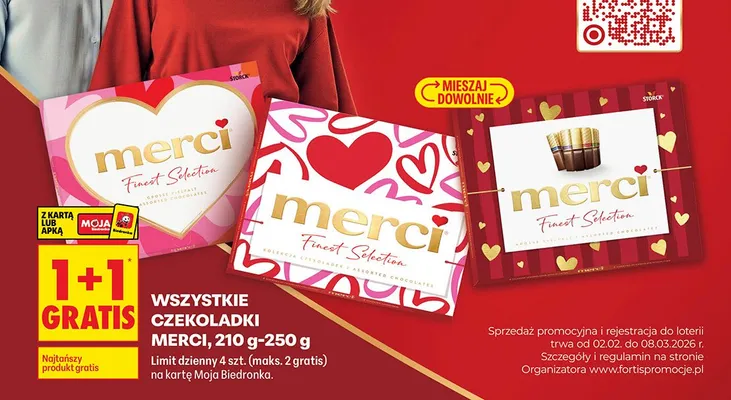 Czekoladki Merci, 210-250 g promocja w Biedronka