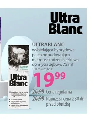 Wybielająca hybrydowa pasta odbudowująca mikrouszkodzenia szkliwa do mycia zębów ULTRABLANC promocja w Hebe