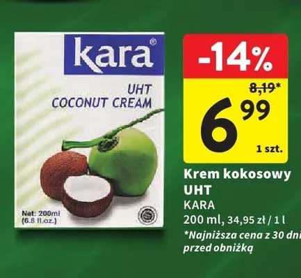 Krem kokosowy UHT Kara promocja w Intermarche