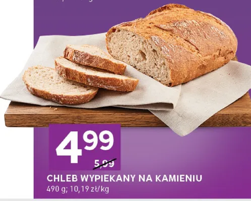 Chleb wypiekany na kamieniu promocja w Stokrotka