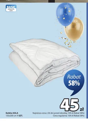 Kołdra Jysk Sola 135x200 cm promocja w Jysk