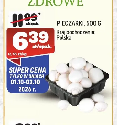Pieczarki promocja w Społem Praga