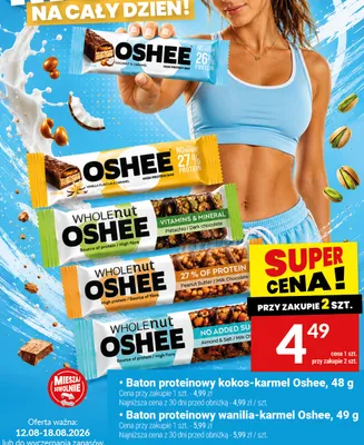 Baton Oshee WHOLEnut Peanut Butter Milk Chocolate promocja w Twój Market