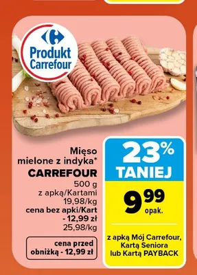 Mięso mielone z indyka Carrefour promocja w Carrefour
