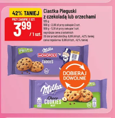 Ciastka Pieguski z orzechami promocja w POLOmarket