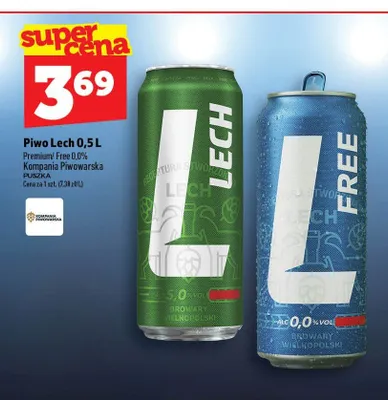 Piwo bezalkoholowe Lech Free promocja w TOPAZ