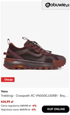 Trekkingi Crosspath XC VN000EJJGRB1 Vans promocja w eobuwie.pl