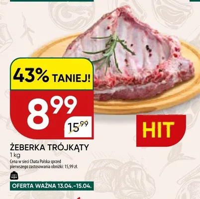 Żeberka trójkąty promocja w Chata Polska