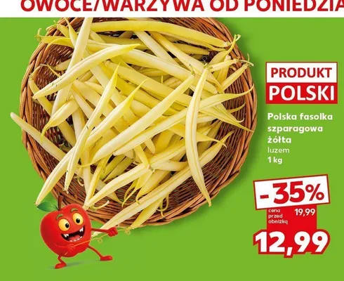 Fasolka szparagowa żółta polska promocja w Kaufland