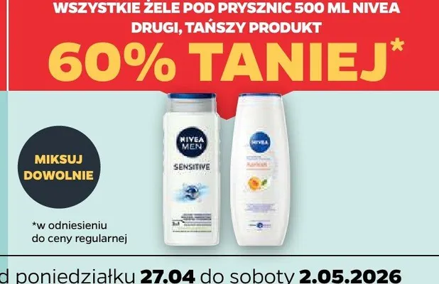 Żel pod prysznic Nivea promocja w Netto