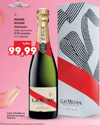 Szampan biały wytrawny G.H.Mumm Cordon Rouge promocja w Kaufland