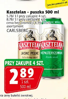 Piwo Kasztelan promocja w Prim Market