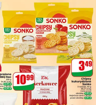 Chipsy kukurydziane Sonko promocja w Dino