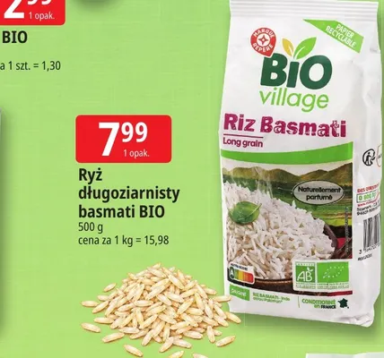Ryż długoziarnisty basmati Bio Village promocja w Leclerc