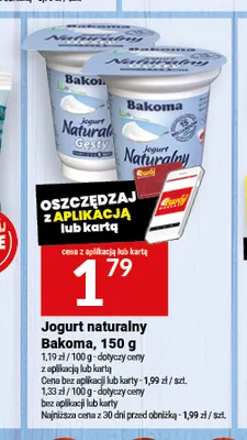 Jogurt naturalny Bakoma promocja w Twój Market