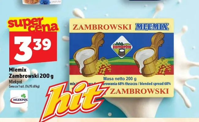 Miks tłuszczowy Mlemix Zambrowski promocja w TOPAZ