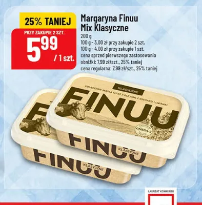 Margaryna Finuu Mix Klasyczne promocja w POLOmarket