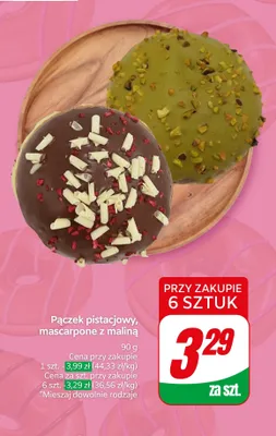 Pączek mascarpone z maliną promocja w Dino