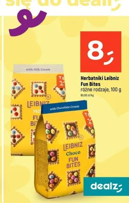Herbatniki Leibniz Choco Fun Bites with Chocolate Cream promocja w Dealz