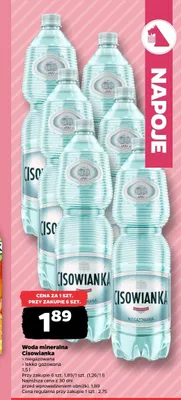 Woda mineralna Cisowianka niegazowana promocja w Netto