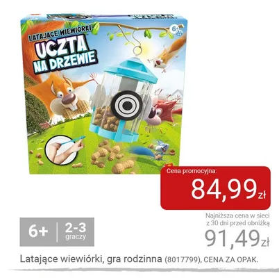 Gra rodzinna Latające wiewiórki Uczta na drzewie Trefl promocja w Smyk