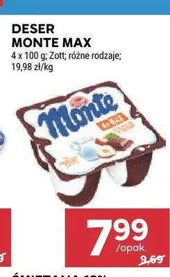 Deser Monte Max Zott promocja w Stokrotka