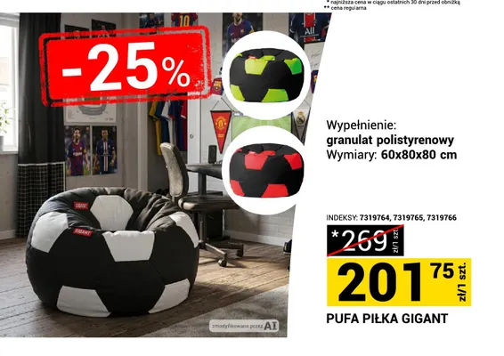 Pufa piłka Gigant promocja w Merkury Market