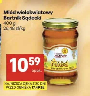 Miód wielokwiatowy Bartnik Sądecki promocja w Delikatesy Centrum