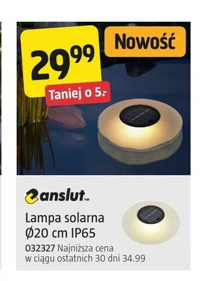 Lampa solarna Anslut Ø20 cm IP65 promocja w Jula
