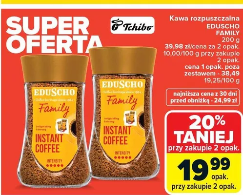 Kawa rozpuszczalna Eduscho Family promocja w Carrefour Market