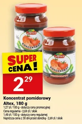 Koncentrat pomidorowy Altex promocja w Twój Market