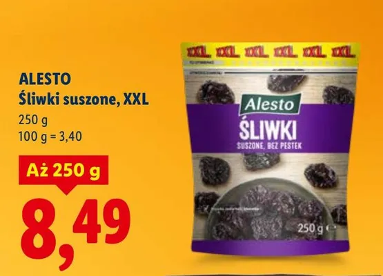 Śliwki suszone XXL 250 g promocja w Lidl