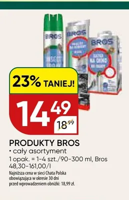Produkty Bros promocja w Chata Polska