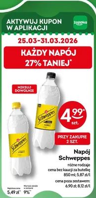 Napój Schweppes różne rodzaje promocja w Żabka