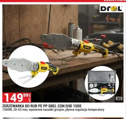 Zgrzewarka do rur Pe Pp Drel Con Ehd 1500 promocja w Merkury Market