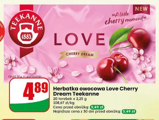 Herbatka owocowa Love Cherry Dream Teekanne promocja w Dino