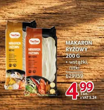 Makaron ryżowy nitki TaoTao promocja w Selgros
