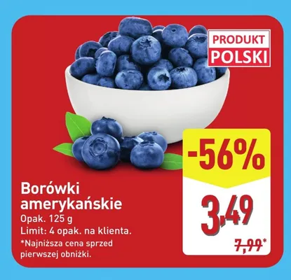 Borówki amerykańskie promocja w Aldi