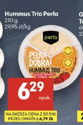 Hummus Trio Perla promocja w Delikatesy Centrum