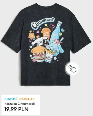 Koszulka Cinnamoroll promocja w Sinsay