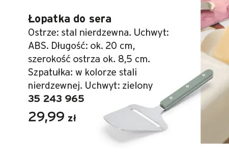 Łopatka do sera promocja w Tchibo