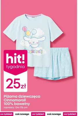 Piżama dziewczęca Cinnamoroll 100% bawełny promocja w Pepco