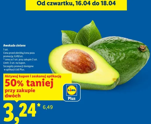 Awokado zielone promocja w Lidl