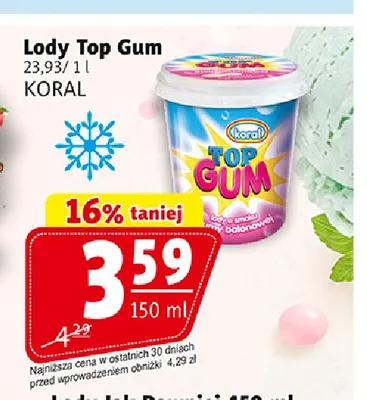 Lody Top Gum promocja w Prim Market