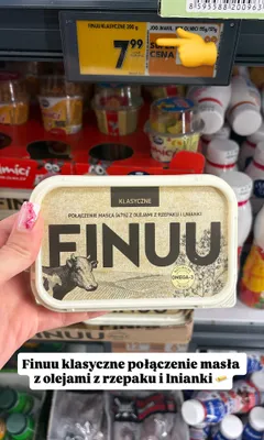 Finuu klasyczne połączenie masła z olejami z rzepaku i lnianki promocja w Biedronka