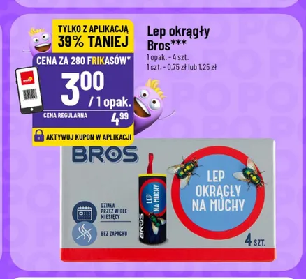 Lep okrągły na muchy Bros promocja w POLOmarket