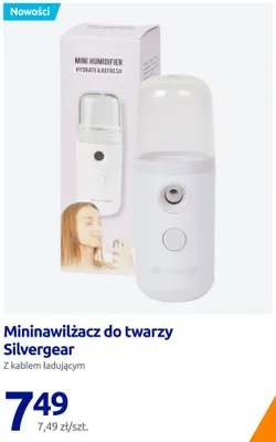 Mininawilżacz do twarzy Silvergear z kablem ładującym promocja w Action