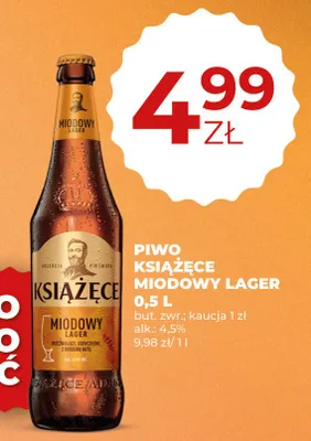 Piwo Książęce Miodowy Lager promocja w Duży Ben