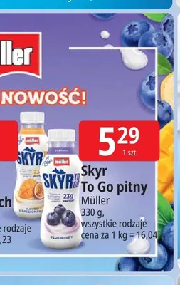Skyr To Go pitny Müller promocja w Leclerc