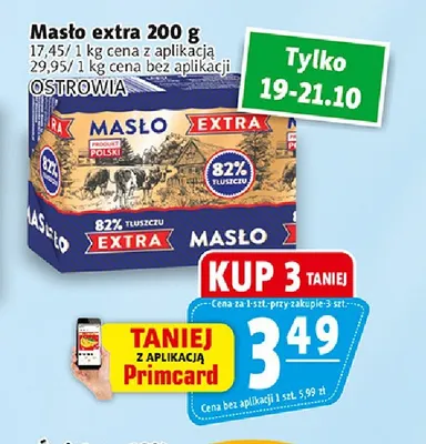 Masło extra Ostrowia promocja w Prim Market